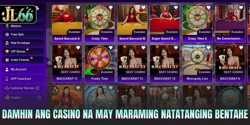 Damhin ang casino na may maraming natatanging bentahe