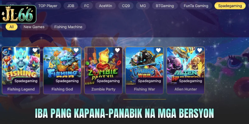 Iba pang kapana-panabik na mga bersyon